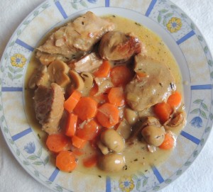 Blanquette de veau au chou rouge